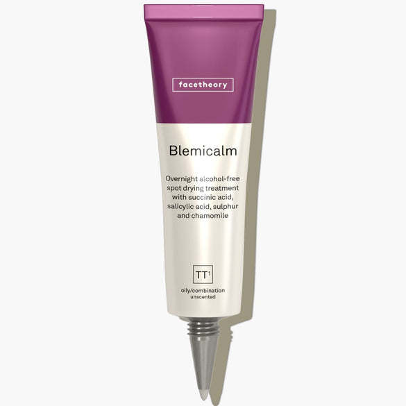 Blemicalm TT1 with a Blend of Succinic Acid (2%), Salicylic Acid (2%), Sulphur (2%), Chamomile and Mild Kaolin Clay